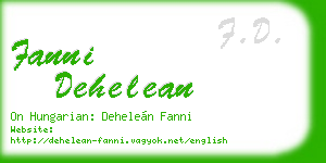 fanni dehelean business card